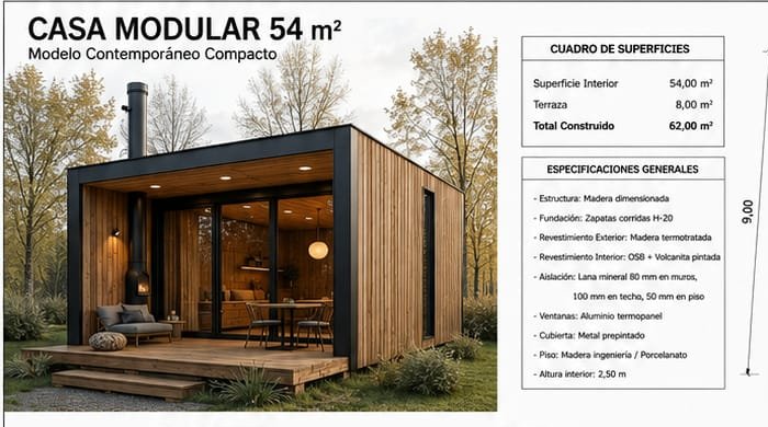 Modelo Modular 54m²